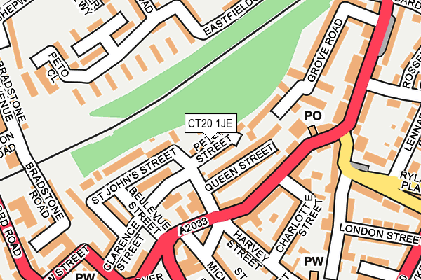 CT20 1JE map - OS OpenMap – Local (Ordnance Survey) CT20 1JE map - OS OpenMap – Local (Ordnance Survey)