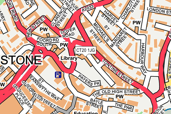 CT20 1JG map - OS OpenMap – Local (Ordnance Survey) CT20 1JG map - OS OpenMap – Local (Ordnance Survey)