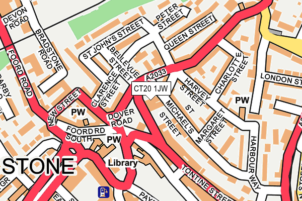 CT20 1JW map - OS OpenMap – Local (Ordnance Survey) CT20 1JW map - OS OpenMap – Local (Ordnance Survey)