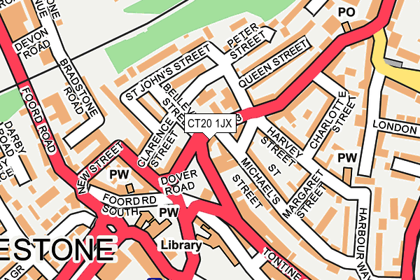 CT20 1JX map - OS OpenMap – Local (Ordnance Survey) CT20 1JX map - OS OpenMap – Local (Ordnance Survey)