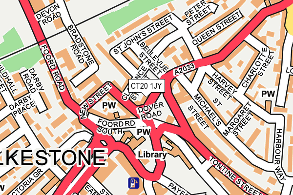 CT20 1JY map - OS OpenMap – Local (Ordnance Survey) CT20 1JY map - OS OpenMap – Local (Ordnance Survey)