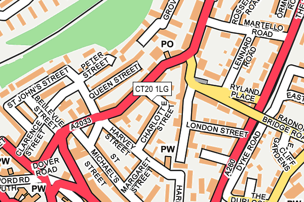 CT20 1LG map - OS OpenMap – Local (Ordnance Survey) CT20 1LG map - OS OpenMap – Local (Ordnance Survey)