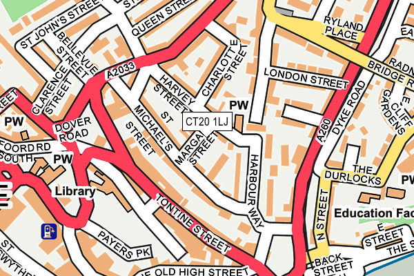 CT20 1LJ map - OS OpenMap – Local (Ordnance Survey) CT20 1LJ map - OS OpenMap – Local (Ordnance Survey)