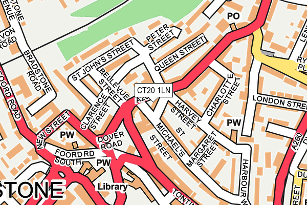 CT20 1LN map - OS OpenMap – Local (Ordnance Survey) CT20 1LN map - OS OpenMap – Local (Ordnance Survey)