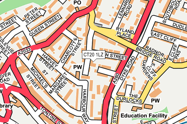 CT20 1LZ map - OS OpenMap – Local (Ordnance Survey) CT20 1LZ map - OS OpenMap – Local (Ordnance Survey)