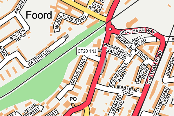 CT20 1NJ map - OS OpenMap – Local (Ordnance Survey) CT20 1NJ map - OS OpenMap – Local (Ordnance Survey)
