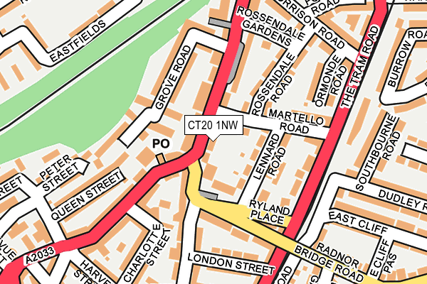 CT20 1NW map - OS OpenMap – Local (Ordnance Survey) CT20 1NW map - OS OpenMap – Local (Ordnance Survey)