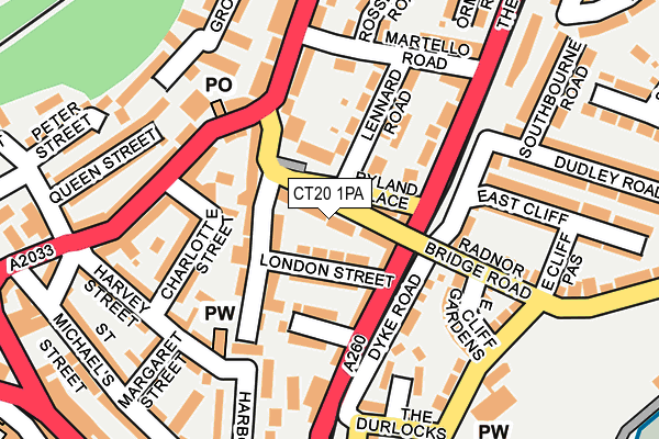 CT20 1PA map - OS OpenMap – Local (Ordnance Survey) CT20 1PA map - OS OpenMap – Local (Ordnance Survey)