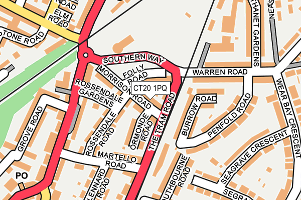 CT20 1PQ map - OS OpenMap – Local (Ordnance Survey) CT20 1PQ map - OS OpenMap – Local (Ordnance Survey)
