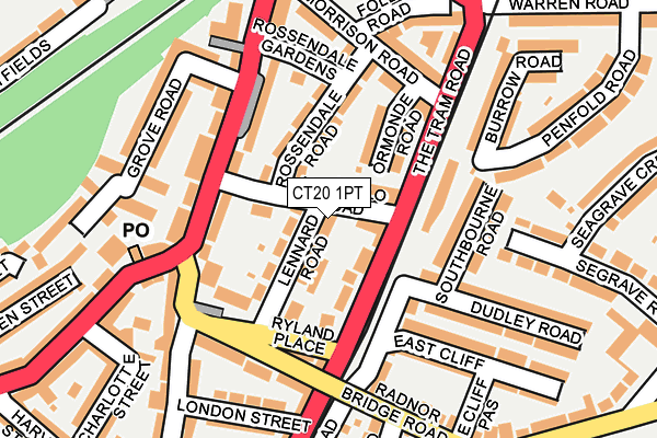 CT20 1PT map - OS OpenMap – Local (Ordnance Survey) CT20 1PT map - OS OpenMap – Local (Ordnance Survey)