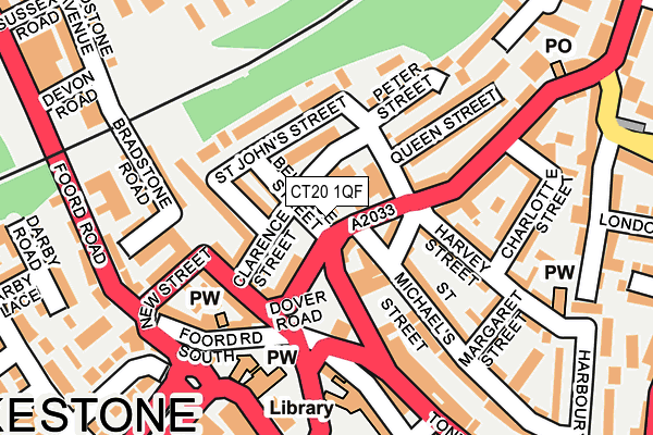 CT20 1QF map - OS OpenMap – Local (Ordnance Survey) CT20 1QF map - OS OpenMap – Local (Ordnance Survey)