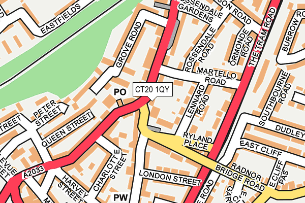 CT20 1QY map - OS OpenMap – Local (Ordnance Survey) CT20 1QY map - OS OpenMap – Local (Ordnance Survey)
