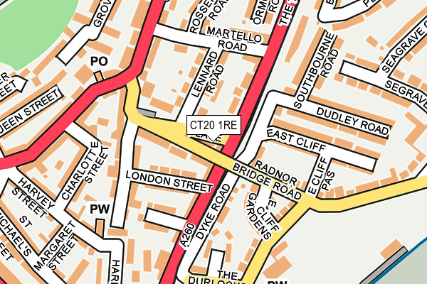 CT20 1RE map - OS OpenMap – Local (Ordnance Survey) CT20 1RE map - OS OpenMap – Local (Ordnance Survey)