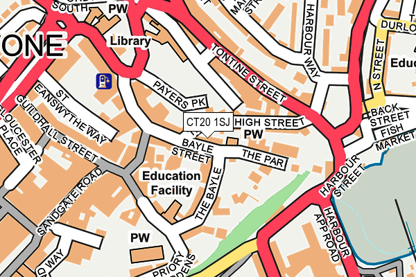 CT20 1SJ map - OS OpenMap – Local (Ordnance Survey) CT20 1SJ map - OS OpenMap – Local (Ordnance Survey)