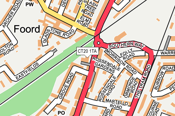 CT20 1TA map - OS OpenMap – Local (Ordnance Survey) CT20 1TA map - OS OpenMap – Local (Ordnance Survey)