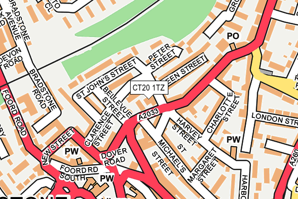 CT20 1TZ map - OS OpenMap – Local (Ordnance Survey) CT20 1TZ map - OS OpenMap – Local (Ordnance Survey)