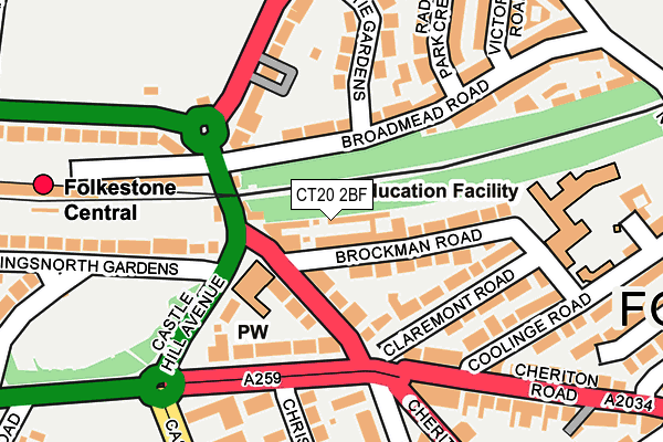 CT20 2BF map - OS OpenMap – Local (Ordnance Survey) CT20 2BF map - OS OpenMap – Local (Ordnance Survey)