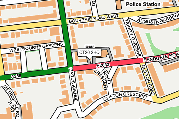 CT20 2HQ map - OS OpenMap – Local (Ordnance Survey) CT20 2HQ map - OS OpenMap – Local (Ordnance Survey)