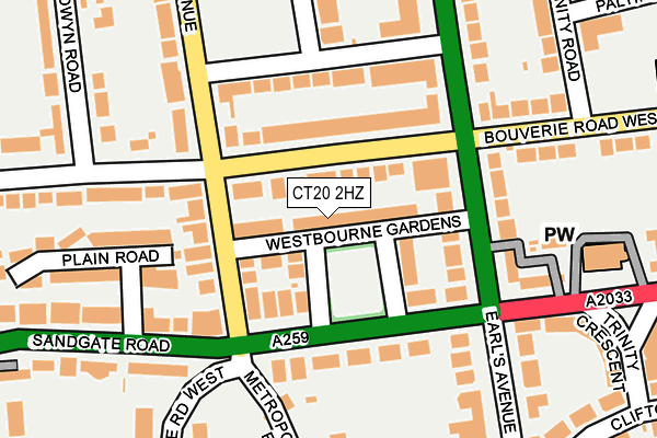 CT20 2HZ map - OS OpenMap – Local (Ordnance Survey) CT20 2HZ map - OS OpenMap – Local (Ordnance Survey)