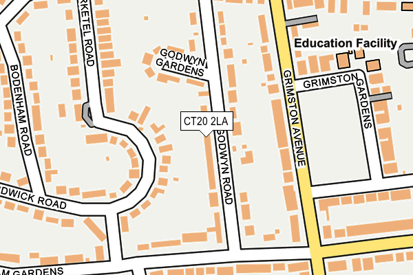 CT20 2LA map - OS OpenMap – Local (Ordnance Survey) CT20 2LA map - OS OpenMap – Local (Ordnance Survey)