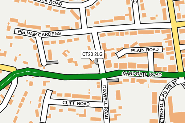 CT20 2LG map - OS OpenMap – Local (Ordnance Survey) CT20 2LG map - OS OpenMap – Local (Ordnance Survey)