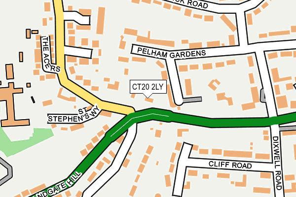 CT20 2LY map - OS OpenMap – Local (Ordnance Survey) CT20 2LY map - OS OpenMap – Local (Ordnance Survey)