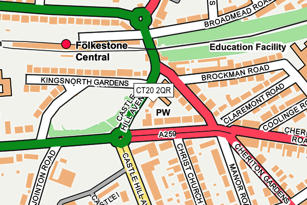 CT20 2QR map - OS OpenMap – Local (Ordnance Survey) CT20 2QR map - OS OpenMap – Local (Ordnance Survey)