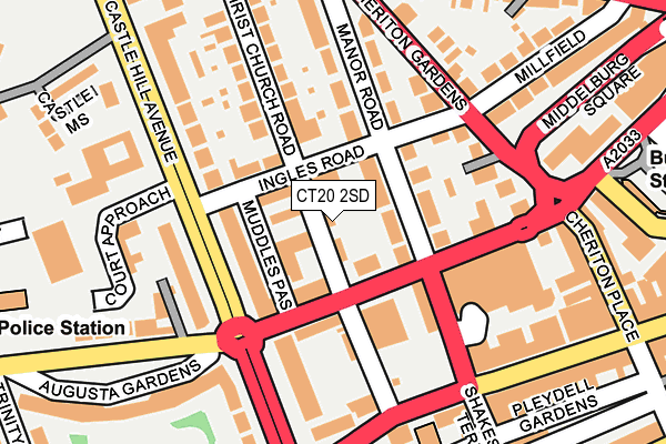 CT20 2SD map - OS OpenMap – Local (Ordnance Survey) CT20 2SD map - OS OpenMap – Local (Ordnance Survey)