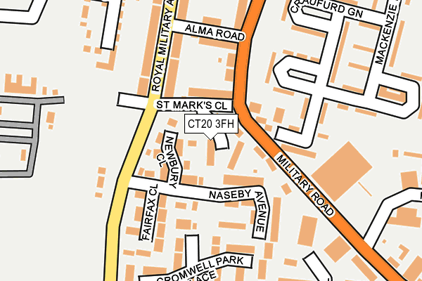 CT20 3FH map - OS OpenMap – Local (Ordnance Survey) CT20 3FH map - OS OpenMap – Local (Ordnance Survey)