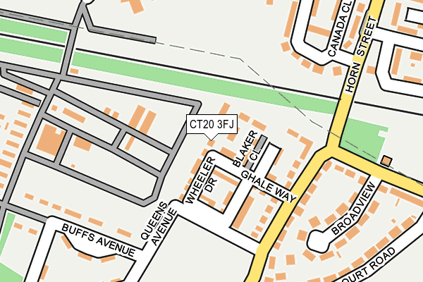 CT20 3FJ map - OS OpenMap – Local (Ordnance Survey) CT20 3FJ map - OS OpenMap – Local (Ordnance Survey)