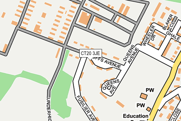CT20 3JE map - OS OpenMap – Local (Ordnance Survey) CT20 3JE map - OS OpenMap – Local (Ordnance Survey)