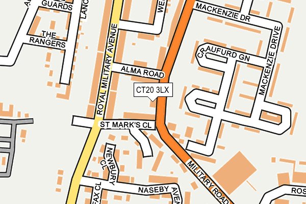 CT20 3LX map - OS OpenMap – Local (Ordnance Survey) CT20 3LX map - OS OpenMap – Local (Ordnance Survey)