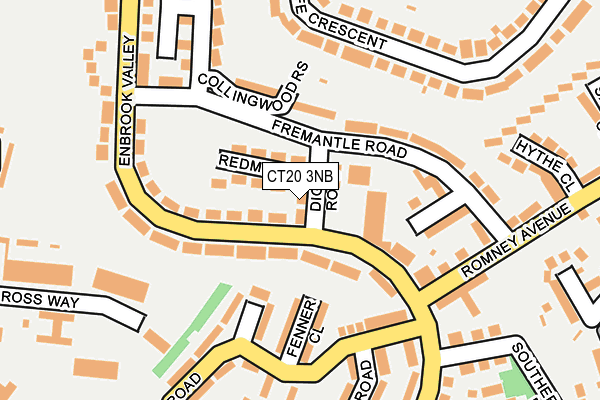 CT20 3NB map - OS OpenMap – Local (Ordnance Survey) CT20 3NB map - OS OpenMap – Local (Ordnance Survey)