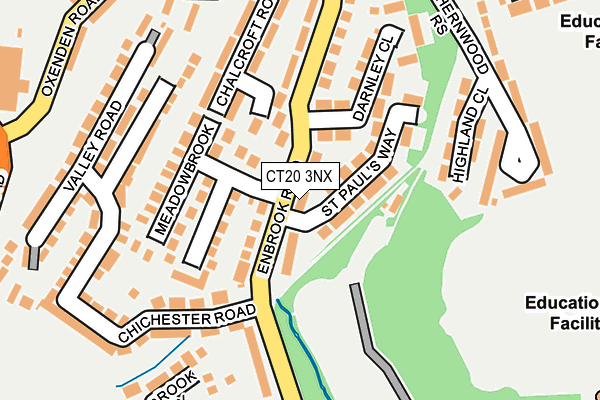 CT20 3NX map - OS OpenMap – Local (Ordnance Survey) CT20 3NX map - OS OpenMap – Local (Ordnance Survey)