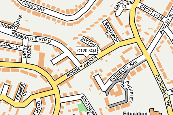 CT20 3QJ map - OS OpenMap – Local (Ordnance Survey) CT20 3QJ map - OS OpenMap – Local (Ordnance Survey)