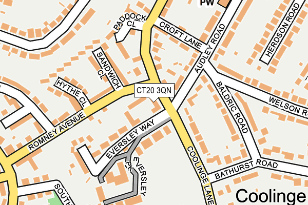 CT20 3QN map - OS OpenMap – Local (Ordnance Survey) CT20 3QN map - OS OpenMap – Local (Ordnance Survey)