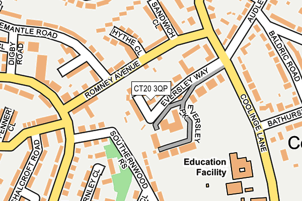 CT20 3QP map - OS OpenMap – Local (Ordnance Survey) CT20 3QP map - OS OpenMap – Local (Ordnance Survey)