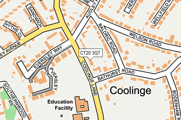 CT20 3QT map - OS OpenMap – Local (Ordnance Survey) CT20 3QT map - OS OpenMap – Local (Ordnance Survey)
