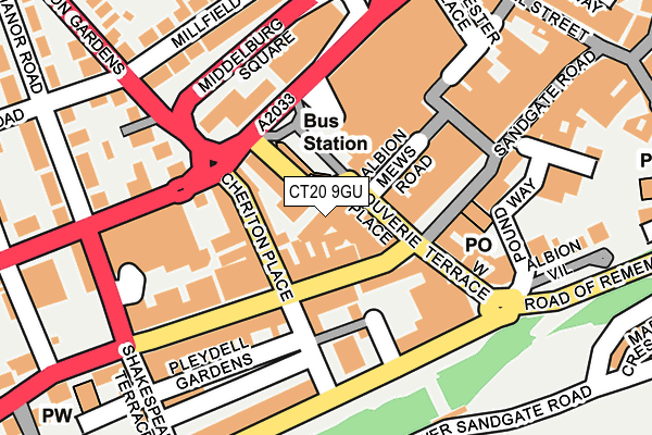 CT20 9GU map - OS OpenMap – Local (Ordnance Survey) CT20 9GU map - OS OpenMap – Local (Ordnance Survey)