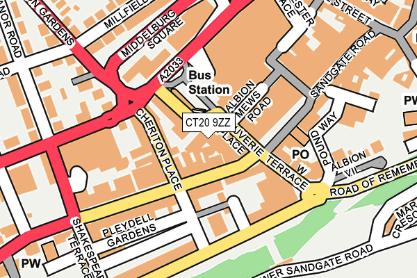 CT20 9ZZ map - OS OpenMap – Local (Ordnance Survey) CT20 9ZZ map - OS OpenMap – Local (Ordnance Survey)