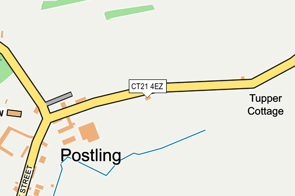 CT21 4EZ map - OS OpenMap – Local (Ordnance Survey)