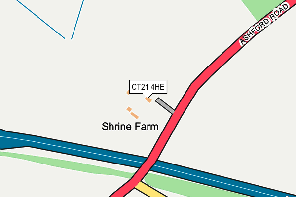CT21 4HE map - OS OpenMap – Local (Ordnance Survey) CT21 4HE map - OS OpenMap – Local (Ordnance Survey)