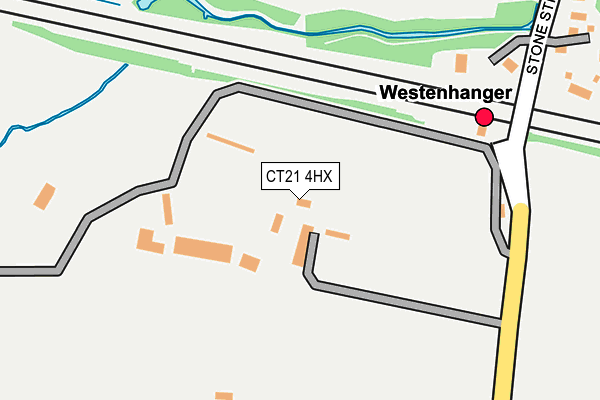CT21 4HX map - OS OpenMap – Local (Ordnance Survey) CT21 4HX map - OS OpenMap – Local (Ordnance Survey)