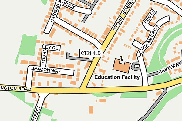 CT21 4LD map - OS OpenMap – Local (Ordnance Survey) CT21 4LD map - OS OpenMap – Local (Ordnance Survey)