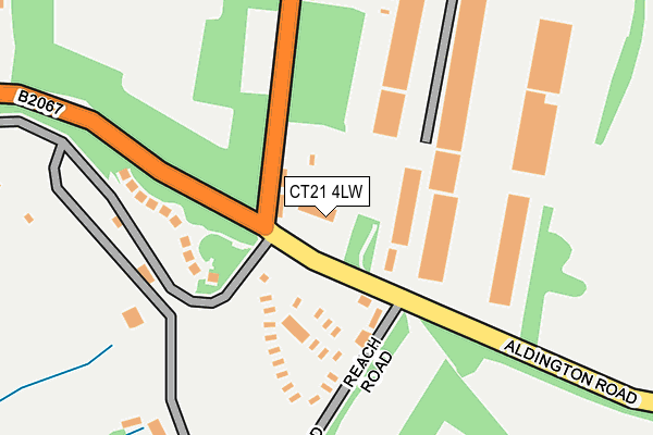 CT21 4LW map - OS OpenMap – Local (Ordnance Survey) CT21 4LW map - OS OpenMap – Local (Ordnance Survey)
