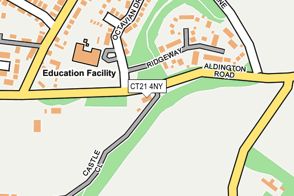 CT21 4NY map - OS OpenMap – Local (Ordnance Survey) CT21 4NY map - OS OpenMap – Local (Ordnance Survey)