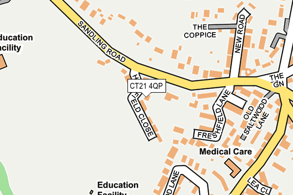 CT21 4QP map - OS OpenMap – Local (Ordnance Survey) CT21 4QP map - OS OpenMap – Local (Ordnance Survey)