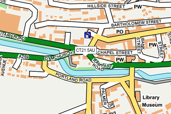 CT21 5AU map - OS OpenMap – Local (Ordnance Survey) CT21 5AU map - OS OpenMap – Local (Ordnance Survey)