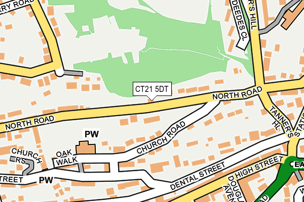CT21 5DT map - OS OpenMap – Local (Ordnance Survey)