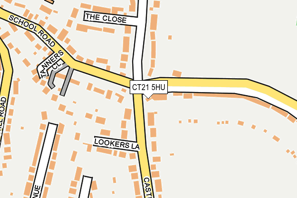 CT21 5HU map - OS OpenMap – Local (Ordnance Survey) CT21 5HU map - OS OpenMap – Local (Ordnance Survey)